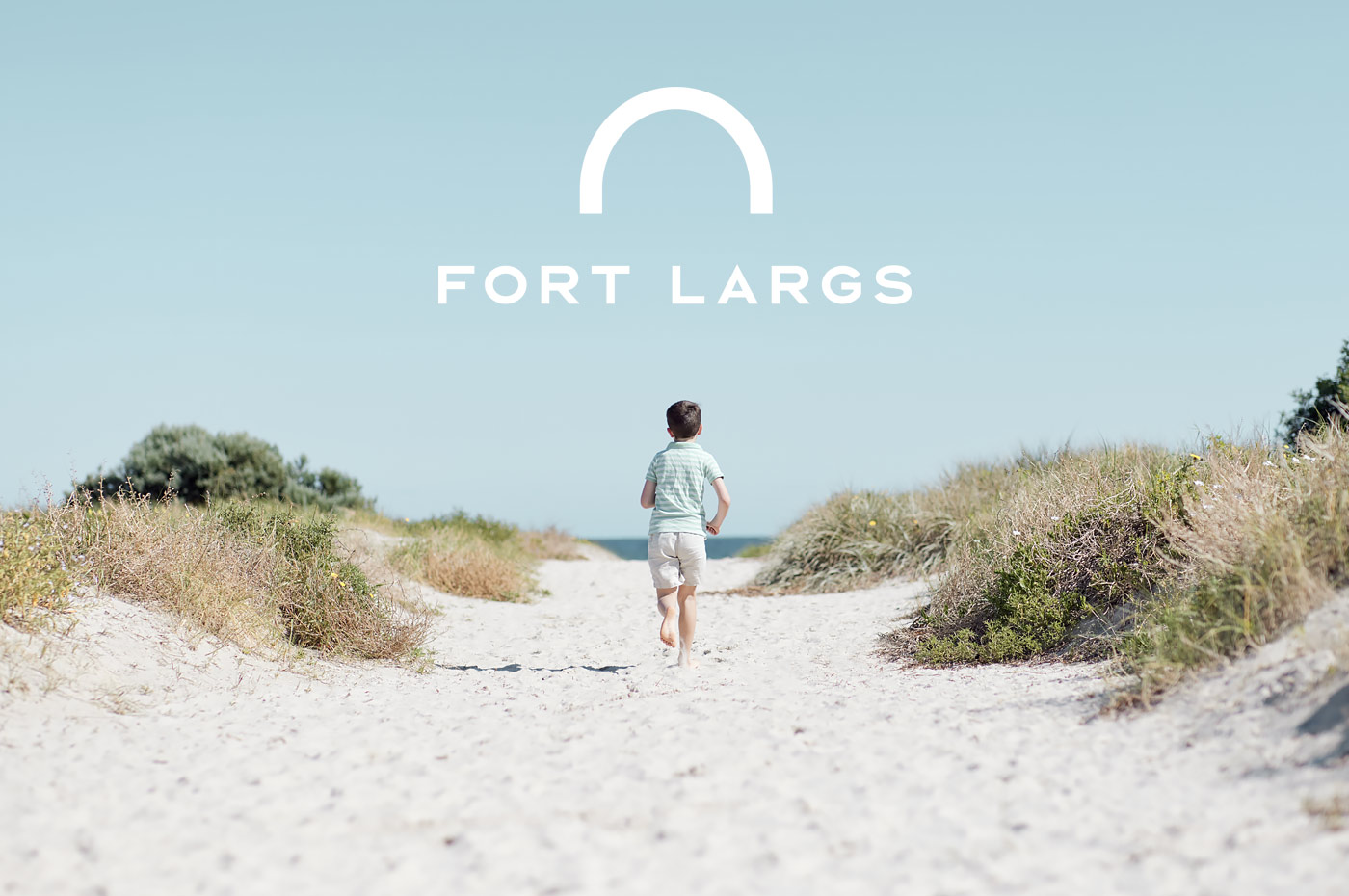 Image: Fort Largs boy running on beach